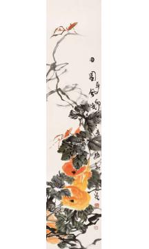 郭志光国画花鸟花鸟四条屏之三-田园风光字画之家