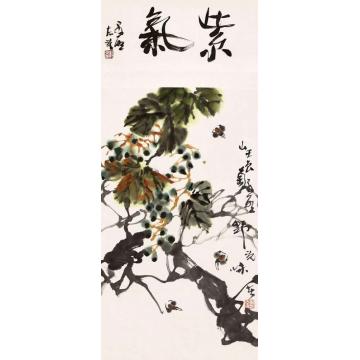 郭志光国画花鸟花鸟四条屏之四-山萄野味字画之家
