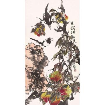 郭志光国画花鸟桃园喜庆字画之家