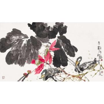 郭志光国画花鸟雨霁新晴字画之家