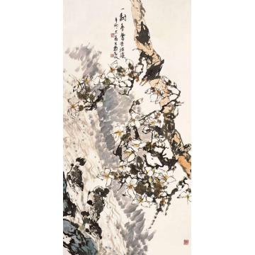 郭志光国画花鸟一树春雪香满溪字画之家