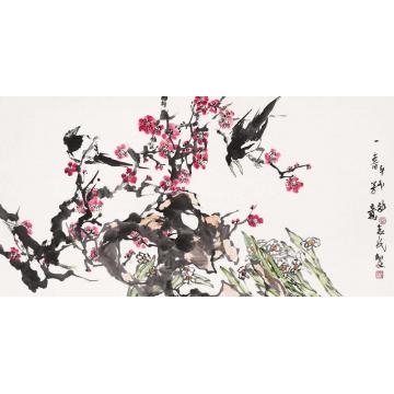 郭志光国画花鸟一春芳意字画之家
