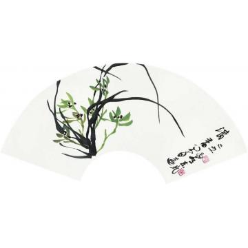 郭志光国画花鸟扇面册页八开之六-清香字画之家