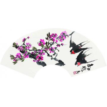 郭志光国画花鸟扇面册页八开之八-春风字画之家