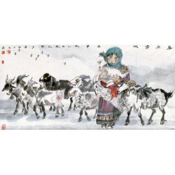 杨力舟国画人物春原雪域字画之家