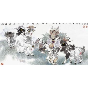 杨力舟国画人物翻过这座山看看那边的天字画之家