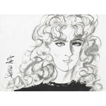 杨力舟国画人物保加利亚速写·少女字画之家