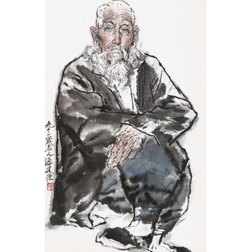杨力舟国画人物黄河老人字画之家