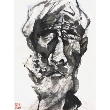 杨力舟国画人物塬上老人002字画之家