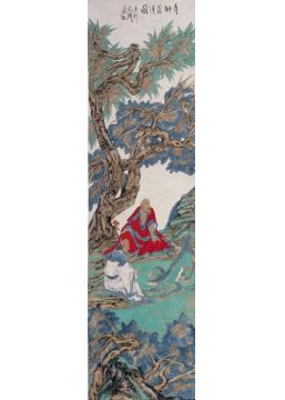 范扬国画人物青狮罗汉图字画之家