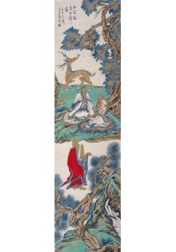 范扬国画人物松风流泉皆禅意字画之家