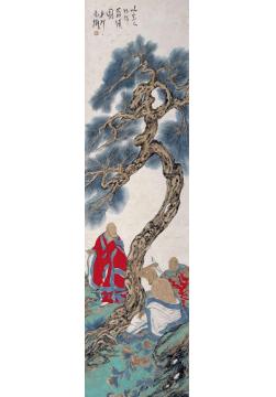 范扬国画人物以宋人法作罗汉图字画之家