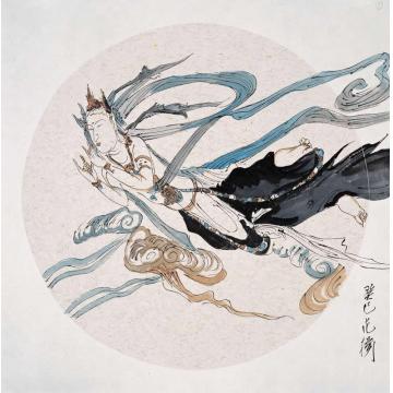 范扬国画人物飞天之一字画之家