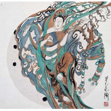 范扬国画人物飞天之三字画之家