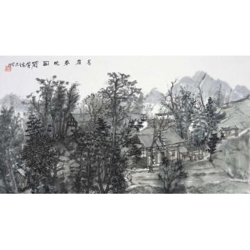 何加林国画山水葱岭春晓字画之家