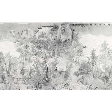 何加林国画山水何加林－溪阁沧浪字画之家
