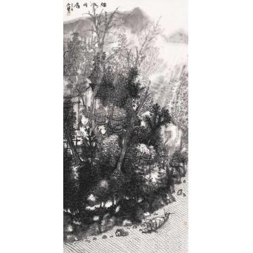 何加林国画山水烟水可居字画之家