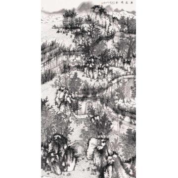 何加林国画山水渔庄闲钓字画之家