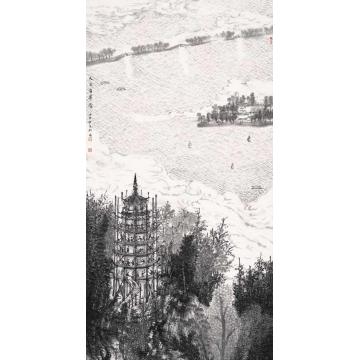 何加林国画山水又见雷峰塔字画之家