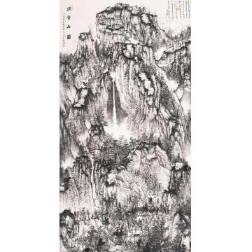 何加林国画山水洪谷山图字画之家