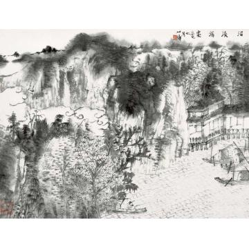 何加林国画山水溪钓字画之家