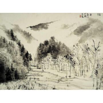何加林国画山水微雨字画之家
