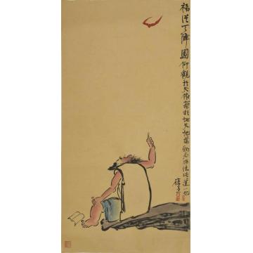 徐里国画人物福从天降005字画之家