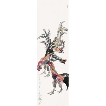 刘勃舒国画花鸟斗鸡字画之家