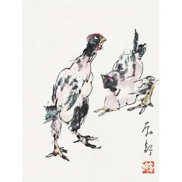 刘勃舒国画花鸟小鸡字画之家