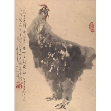 刘勃舒国画花鸟前人画鸡字画之家