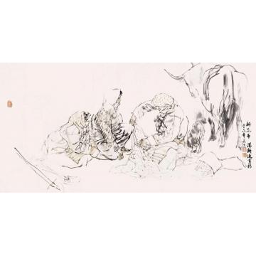 杜滋龄国画人物新花布字画之家