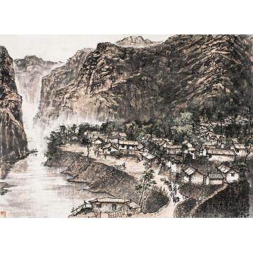 张凭国画山水丰沙线写生 之三字画之家