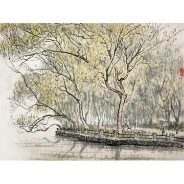 张凭国画山水什刹海写生字画之家