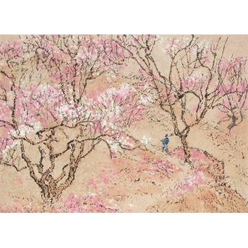 张凭国画山水山河咏组画·杏林飞红字画之家