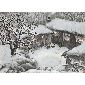 张凭国画山水京郊雪后字画之家