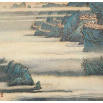 张凭国画山水云端高路字画之家