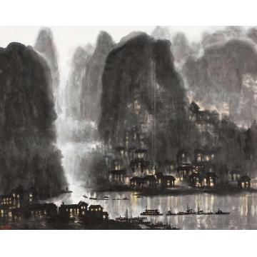 张凭山城之夜字画之家