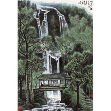 张凭国画山水凝翠桥写生字画之家
