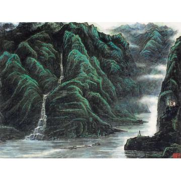 张凭国画山水瞿塘峡写生字画之家