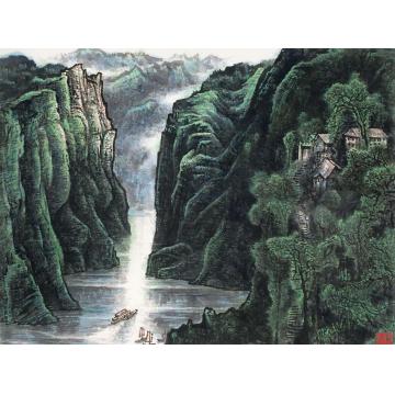 张凭国画山水西陵峡口写生字画之家