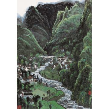 张凭国画山水龙马溪字画之家