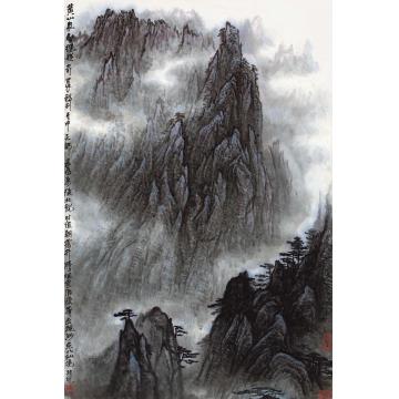 张凭国画山水黄山天都侧影字画之家