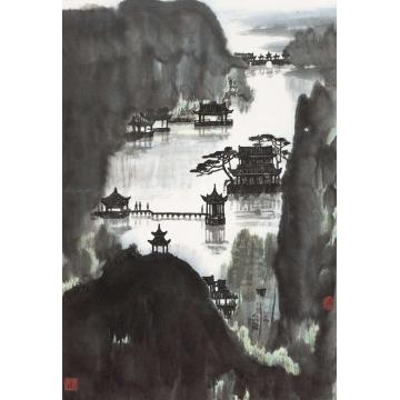 张凭国画山水百泉字画之家