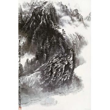张凭国画山水遥望莲花峰字画之家
