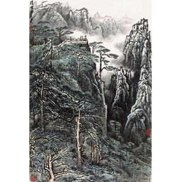 张凭国画山水黄山清凉台字画之家