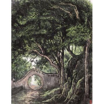张凭国画山水绿阴字画之家