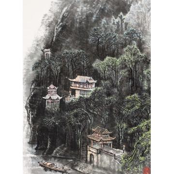 张凭国画山水碧莲峰下字画之家