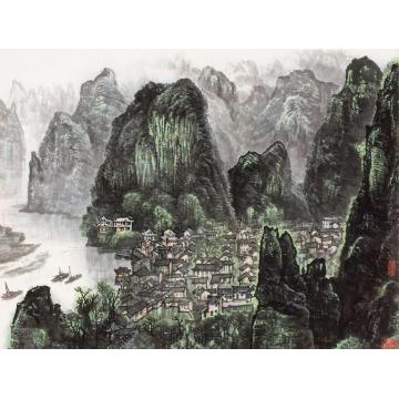 张凭国画山水阳朔城字画之家