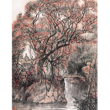 张凭国画山水深秋字画之家