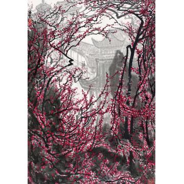 张凭国画山水梅花丛中字画之家
